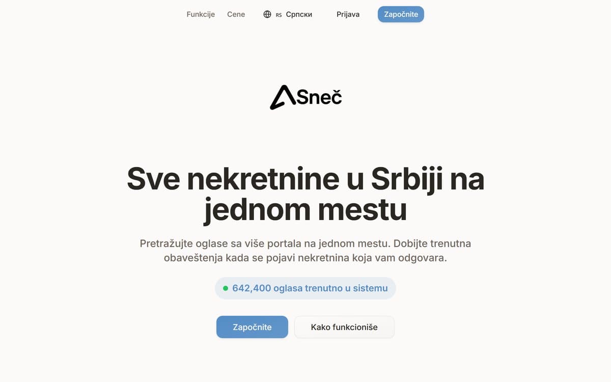 snec.rs homepage